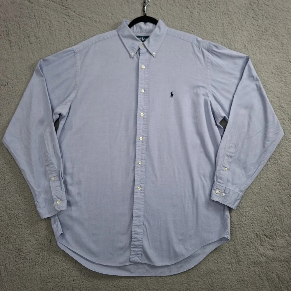 Polo Ralph Lauren Classic Fit 16.5 36/37 Light Blue Cotton Oxford Shirt L/S